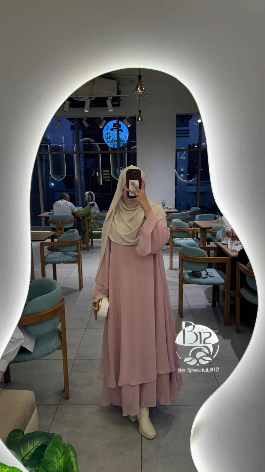 Girly Abaya - Baby Pink
