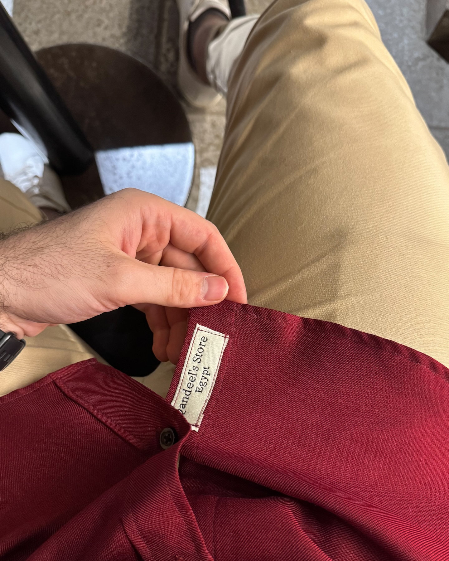 Burgundy couple