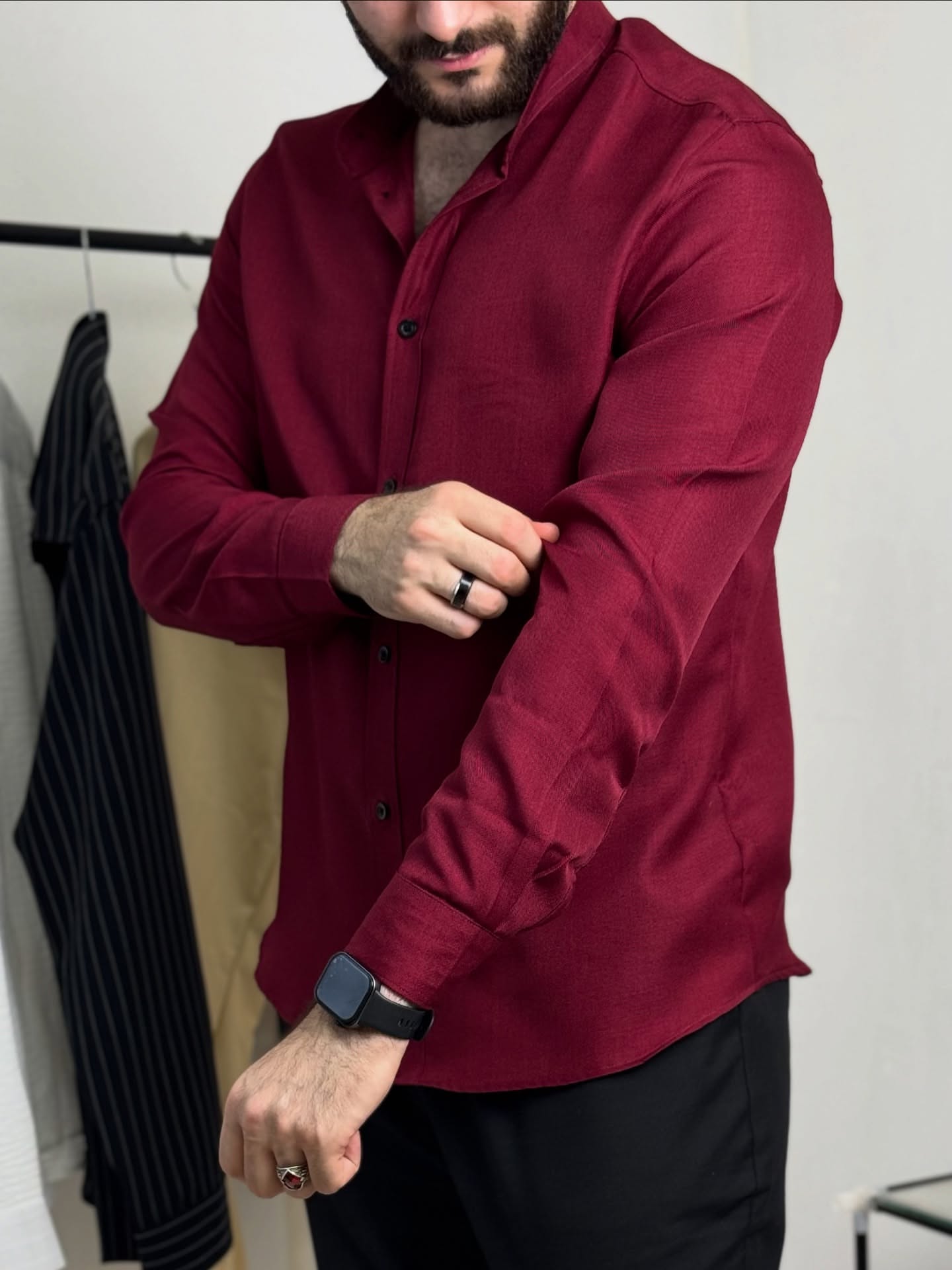 Burgundy couple